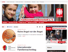 Tablet Screenshot of caritas-darmstadt.de